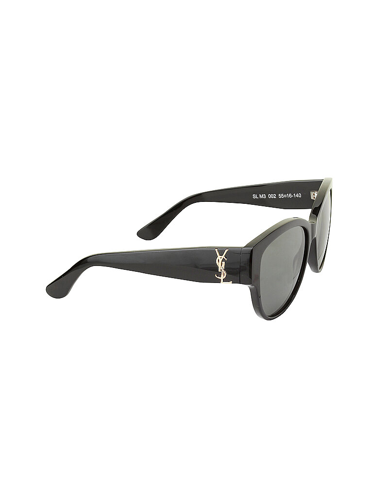 SAINT LAURENT Damen SAINT LAURENT SL M3 002 Sonnenbrillen Acetat Schwarz Grau Rund Normal