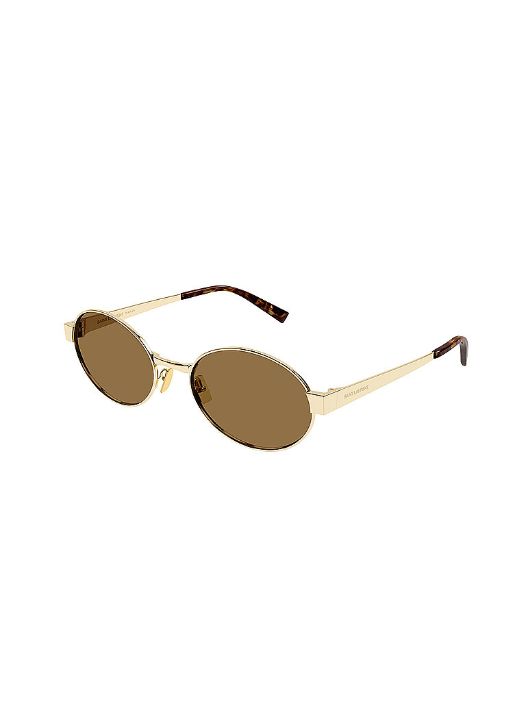 SAINT LAURENT Damen SAINT LAURENT SL 692 004 Sonnenbrillen Metall Gold Braun Rund