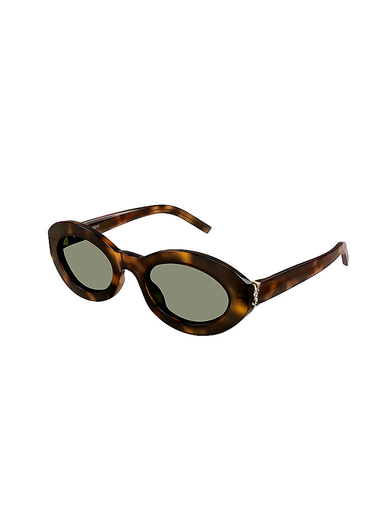 SAINT LAURENT Damen SAINT LAURENT SL M136 002 Sonnenbrillen Acetat Havanna Grün Rund