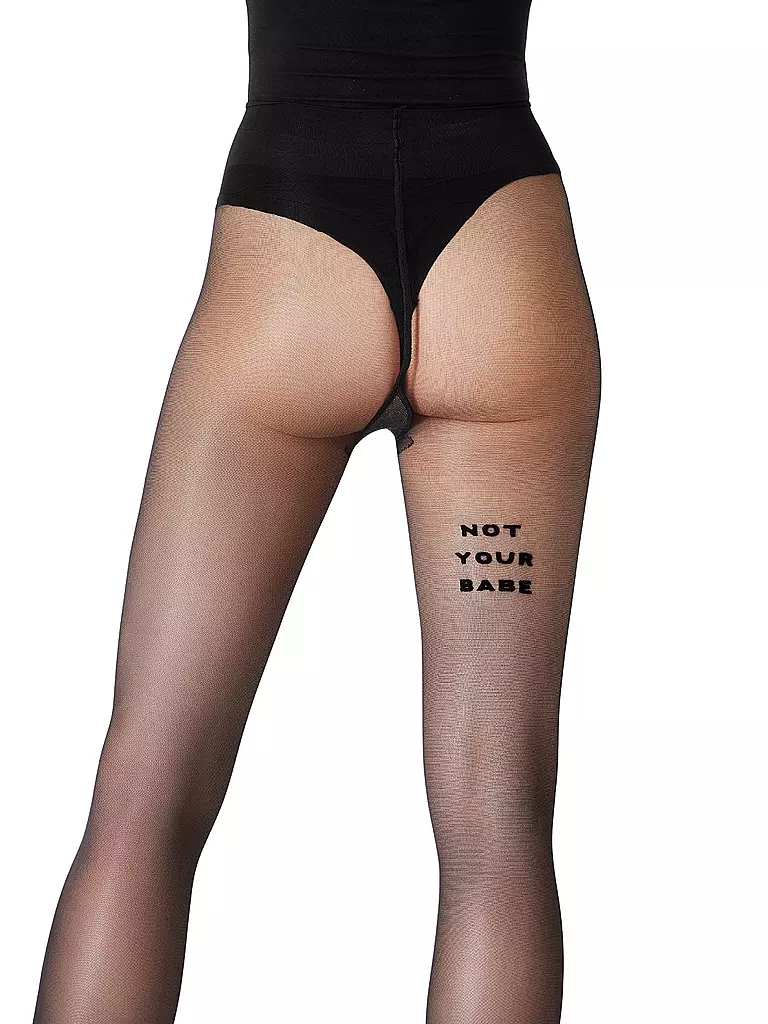 SAINT SASS | Strumpfhose NOT YOUR BABE 40 schwarz | schwarz