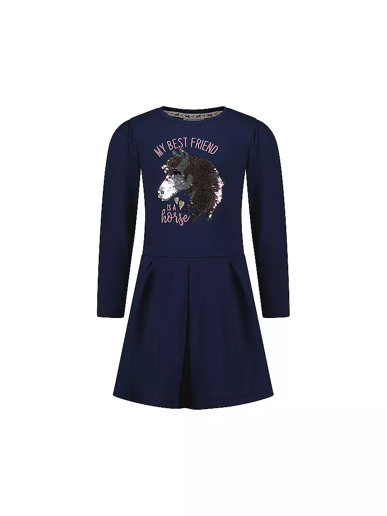 SALT AND PEPPER Sweatkleid Für Mädchen Mit Pferde-Stickerei - Kuscheliges Kinderkleid Mit Glitzer