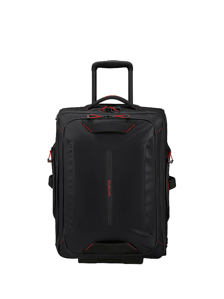 Reisetasche SAMSONITE ECODIVER Gr B H T 40cm x 55cm x 25cm schwarz Nylon Polyester Taschen mit Trolley- und Rucksackfunktion  teilweise aus recyceltem Material