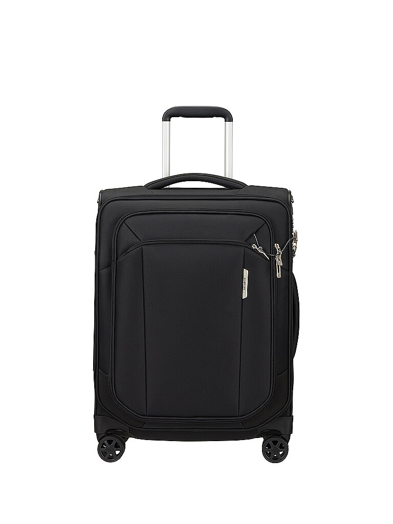 4-Doppelrollen-Trolley Kabinengepäck TSA-Schloss Höhe 55 cm schwarz