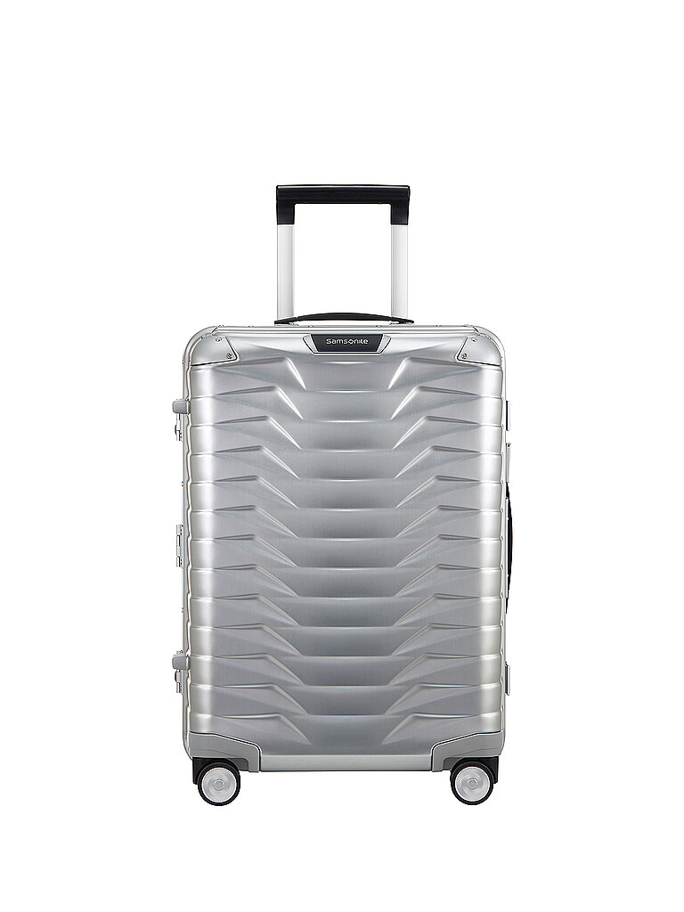 4-Doppelrollen-Trolley Hartschale TSA-Schloss grau