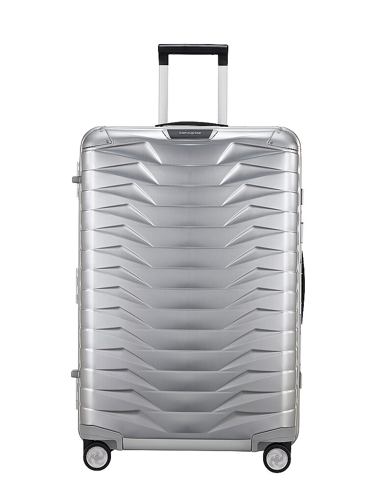 4-Doppelrollen-Trolley Hartschale TSA-Schloss silber