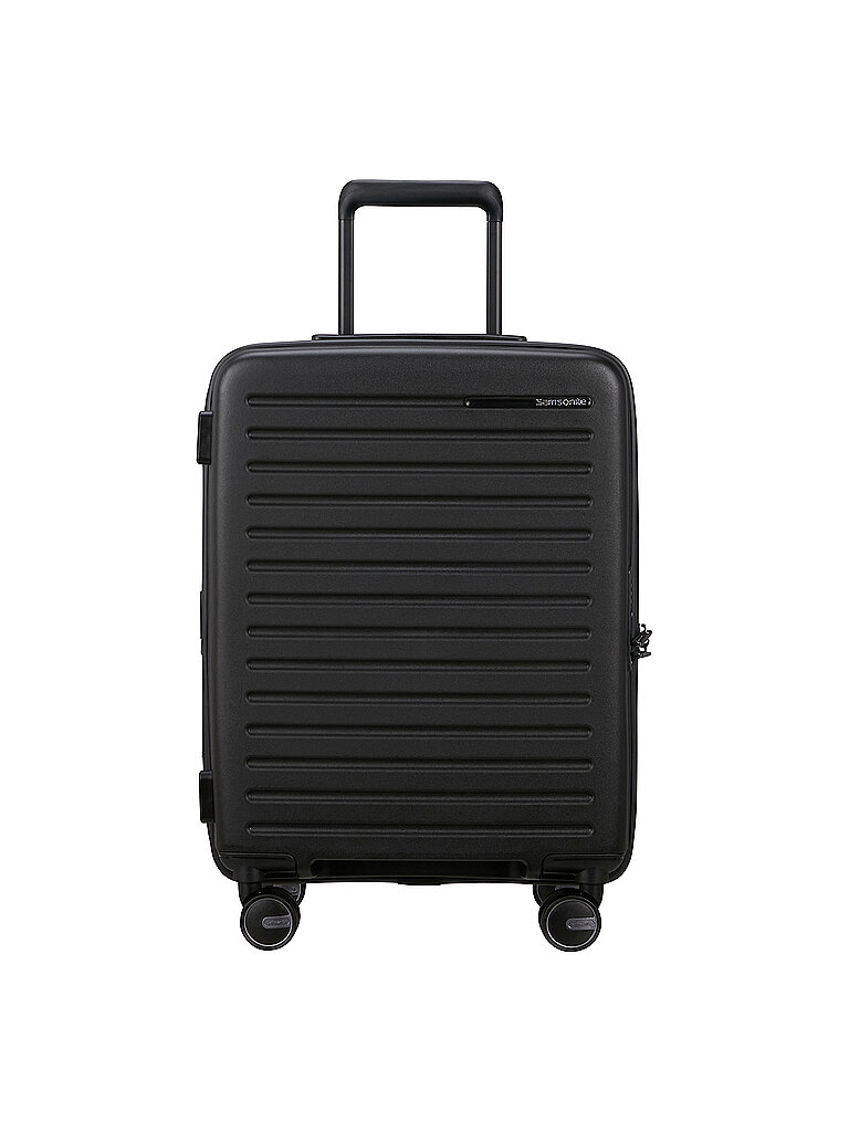 SAMSONITE Handgepäck Trolley RESTACKD SPINNER 55cm erweiterbar Black schwarz