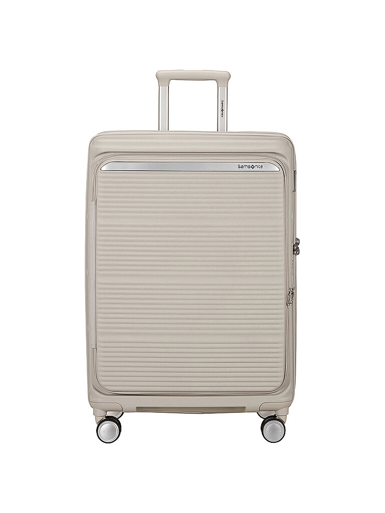 SAMSONITE Trolley PARALUX SPINNER 67cm erweiterbar Stone Grey creme