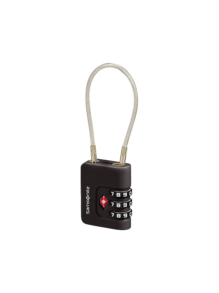 SAMSONITE | 3-Ziffern-TSA-Kabelschloss TA REVOLUTION black | 