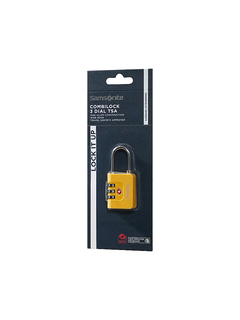 SAMSONITE | 3-Ziffern-TSA-Kombinationsschloss TA REVOLUTION yellow | 