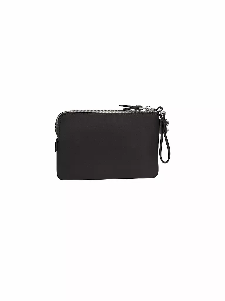 SAMSONITE | Ledergeldbörse " Karissa 2.0 SLG Flat Pouch " black | schwarz