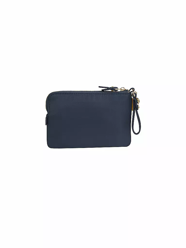 SAMSONITE | Ledergeldbörse " Karissa 2.0 SLG Flat Pouch " midn.blue | blau