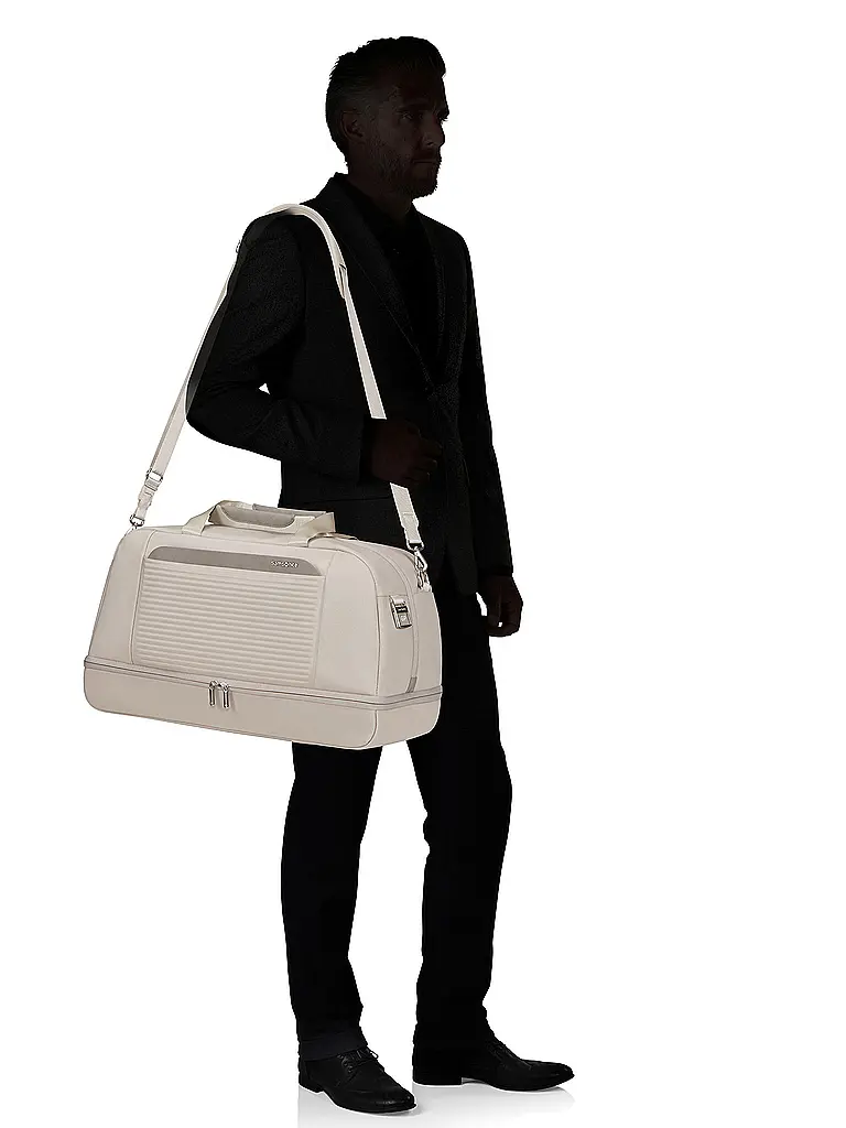 SAMSONITE | Reisetasche - Weekender PARALUX 49 cm Stone Grey | creme
