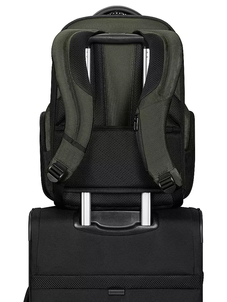 SAMSONITE | Rucksack PRO-DLX erweiterbar Green | schwarz