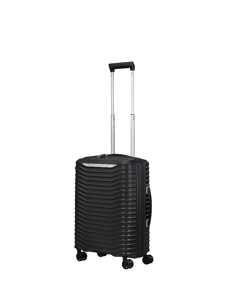 Samsonite Flux Spinner S Hand Luggage – 55cm Expandable Cabin Suitcase, 37/44L Capacity, 360° Wheels, Black Hardside
