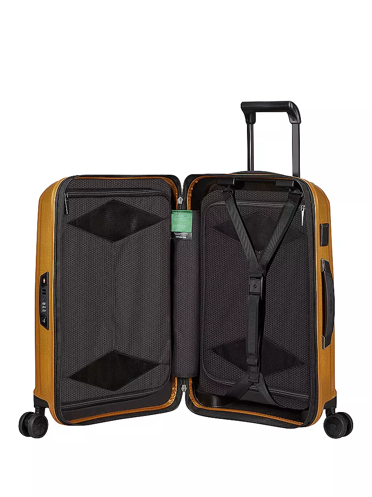 SAMSONITE | Trolley 55cm erweiterbar MAJOR-LITE SPINNER saffron yellow | schwarz