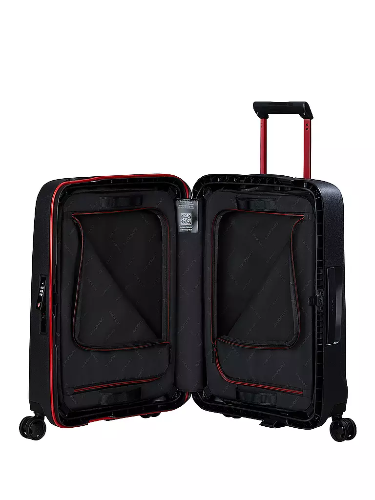 SAMSONITE | Trolley ESSENS SPINNER 55cm charcoal/red  | Schwarz