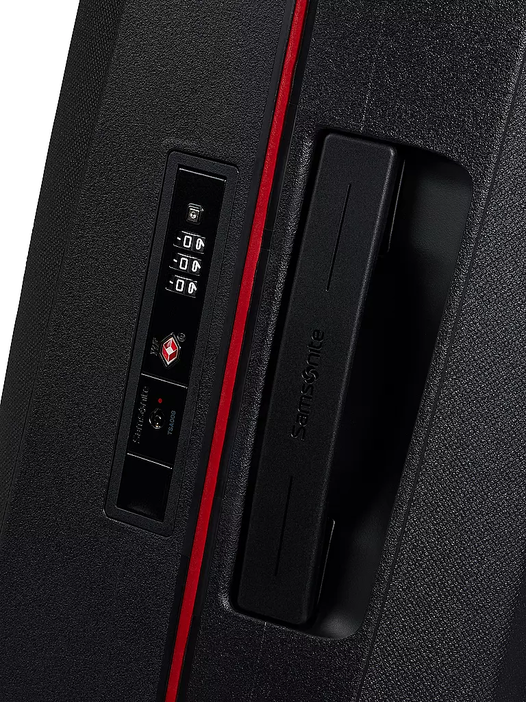 SAMSONITE | Trolley ESSENS SPINNER 55cm charcoal/red  | Schwarz