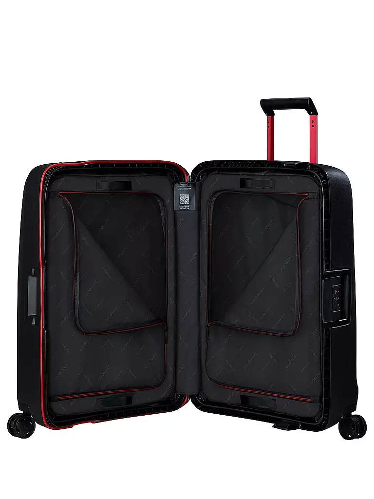 SAMSONITE | Trolley ESSENS SPINNER 69cm charcoal/red | Schwarz