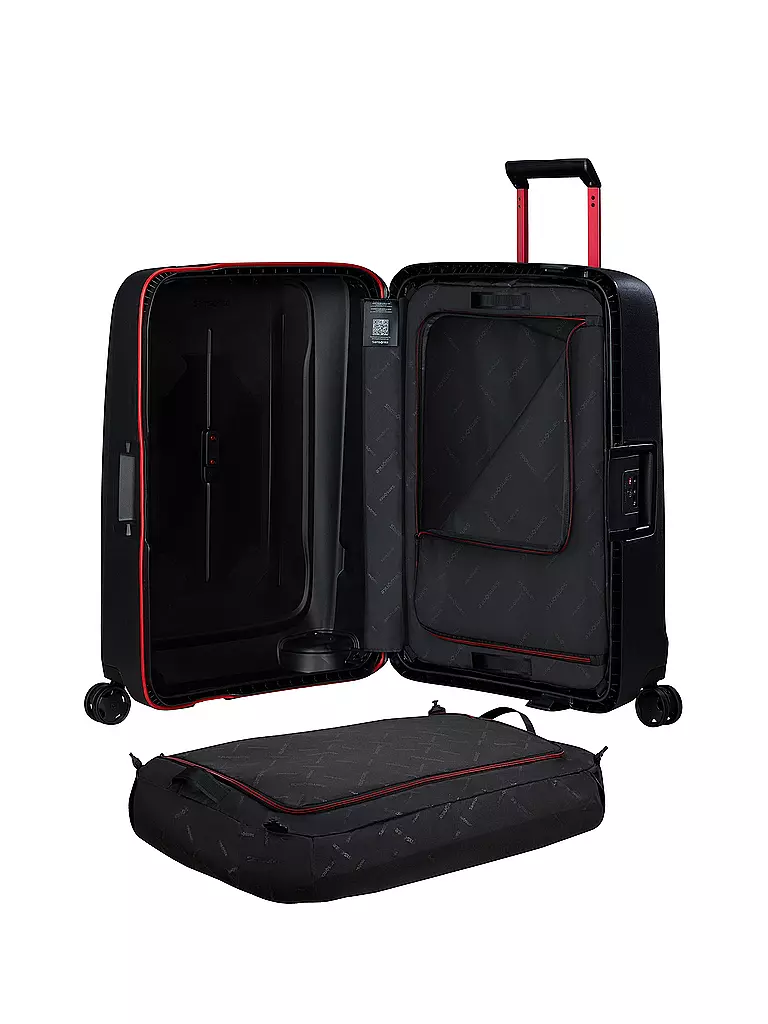 SAMSONITE | Trolley ESSENS SPINNER 69cm charcoal/red | Schwarz