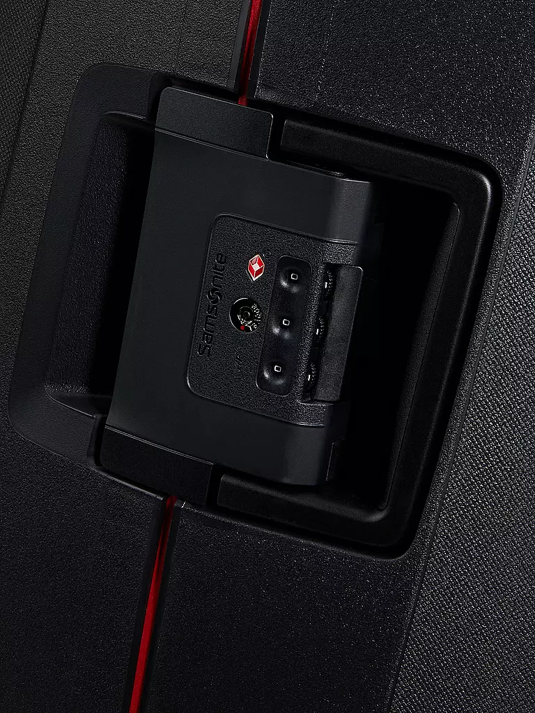 SAMSONITE | Trolley ESSENS SPINNER 69cm charcoal/red | Schwarz