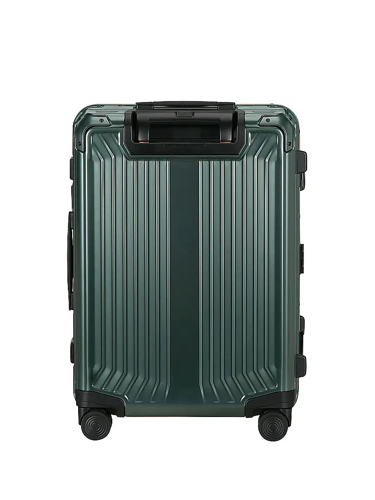 SAMSONITE | Trolley Lite-Box Alu™ 55cm Sage / Orange | Dunkelgrün