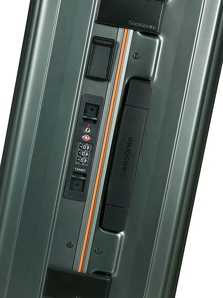SAMSONITE | Trolley Lite-Box Alu™ 55cm Sage / Orange | Dunkelgrün