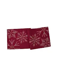 SANDER |  Weihnachts Tischläufer 50x138cm SNOWFLAKES Red | rot