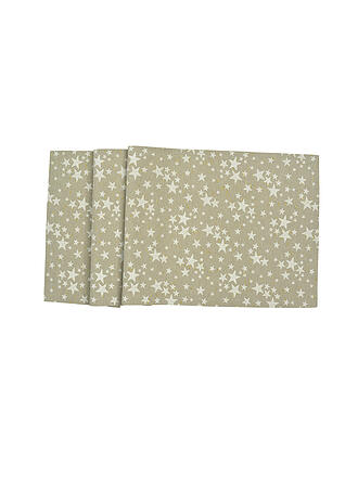 SANDER | Chemin de table de Noël 50x140cm STELLE D'ORO Taupe