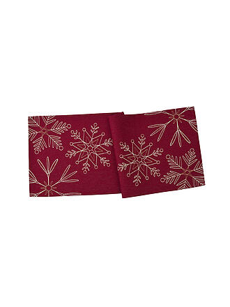 SANDER |  Weihnachts Tischläufer 50x138cm SNOWFLAKES Red