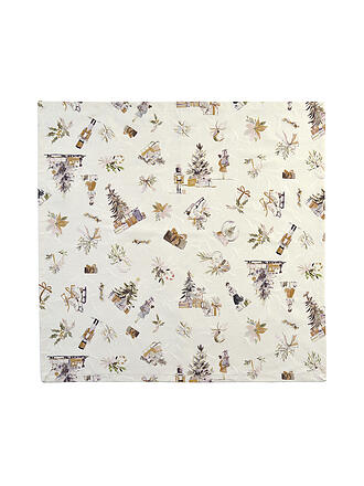 SANDER | Weihnachts Mitteldecke 85x85cm XMAS PRESENTS Taupe/Caramel