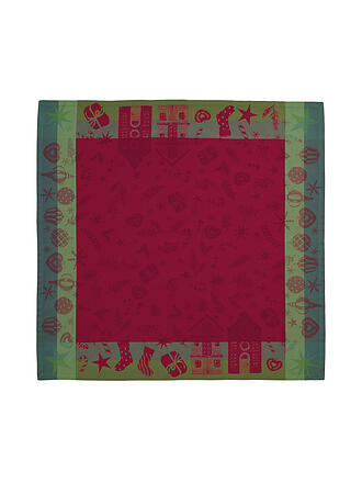 SANDER | Weihnachts Mitteldecke 100x100cm JOLLY TIME Rot