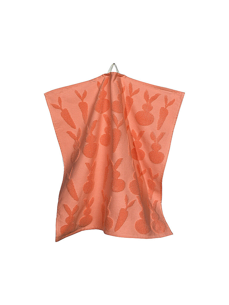 SANDER Oster Frottier-Geschirrtuch 50x50cm Fred & Ginger Coral/Rot rot