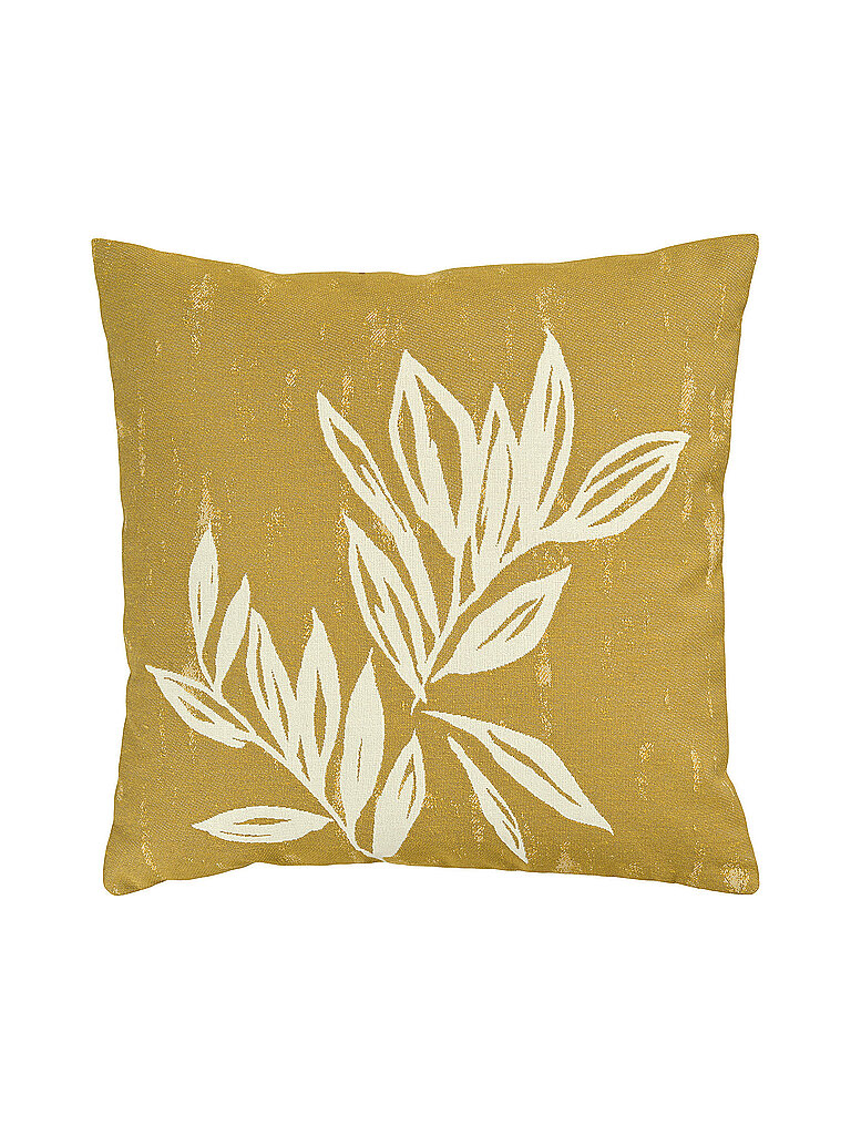 SANDER Kissenhülle 50x50cm BIG LEAVES Honey camel – SANDER