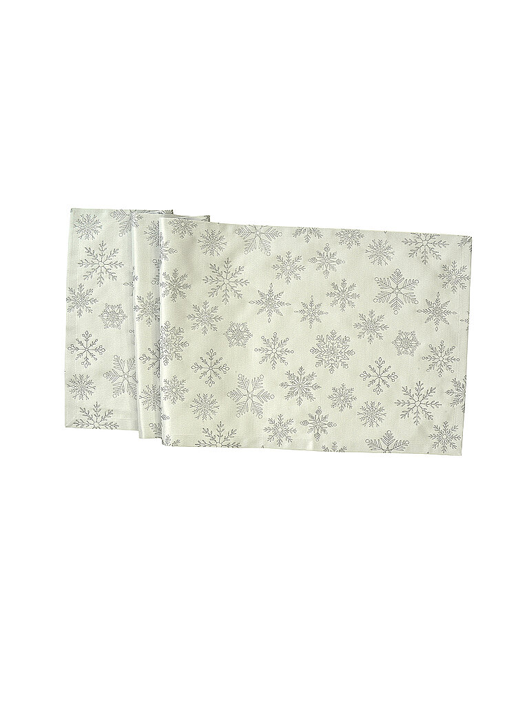SANDER  Weihnachts Tischläufer 50x140cm CRISTALLO LUCE Ecru/Silver  creme – SANDER