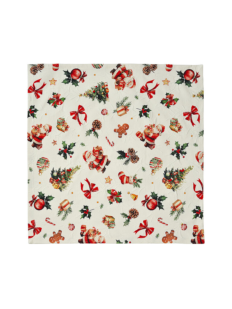 SANDER Weihnachts Mitteldecke 85x85cm CAPTAIN REINDEER  Orignal creme – SANDER