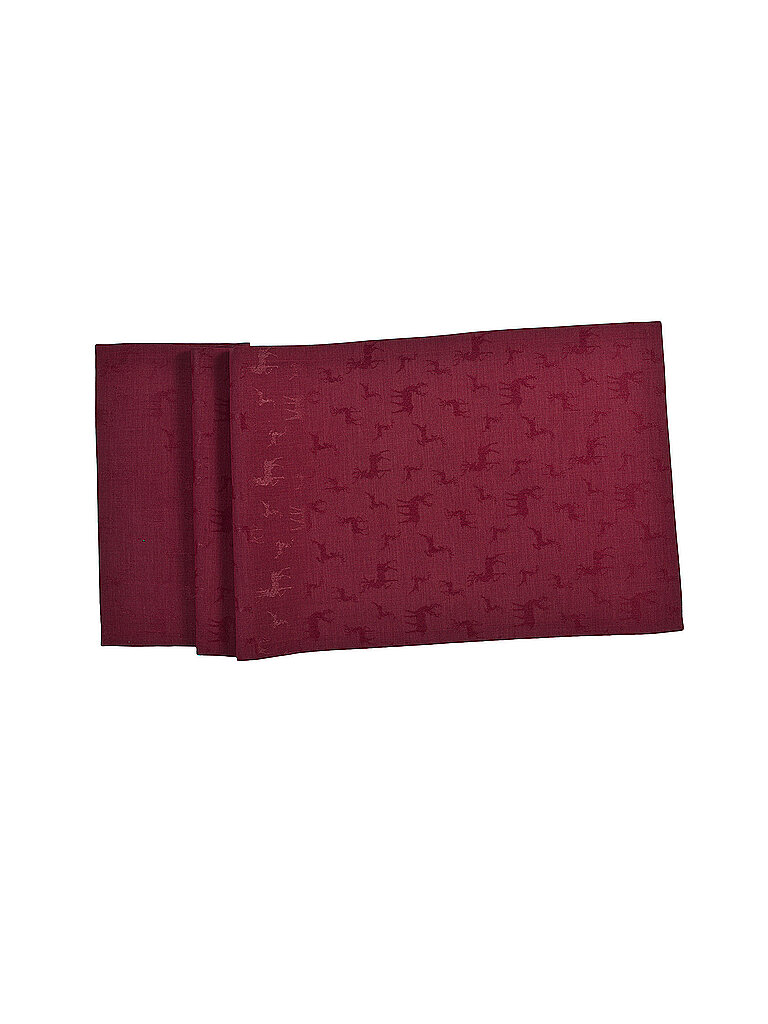 SANDER Nappe de Noël 90x90 NOVA LOFT JACQUARD Bourgogne rouge foncé