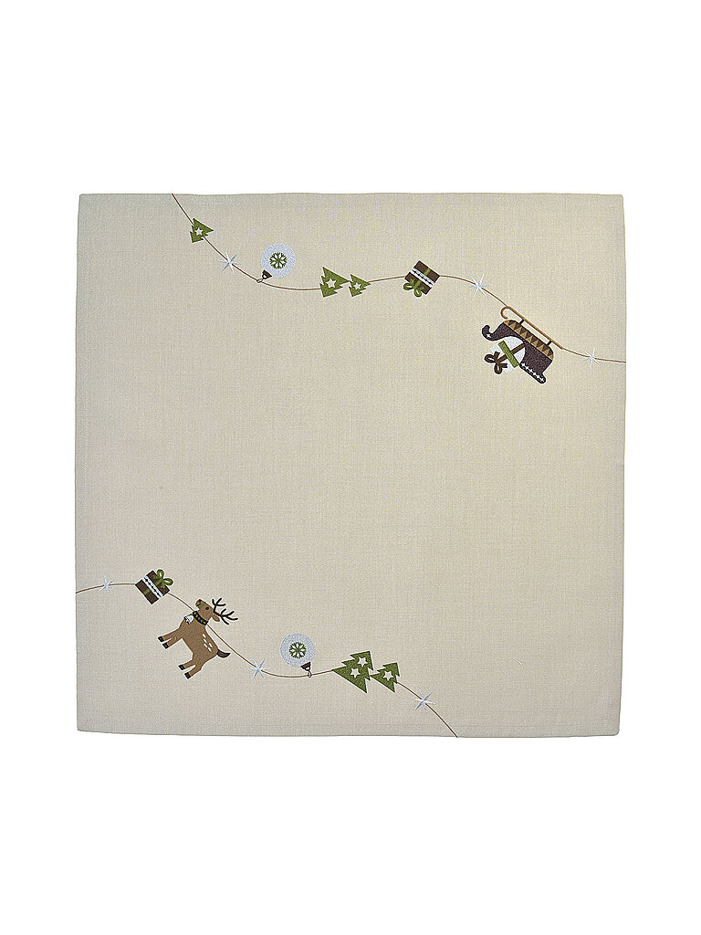 SANDER Mantel individual navideño 85x85cm DEER Desert Sand beige