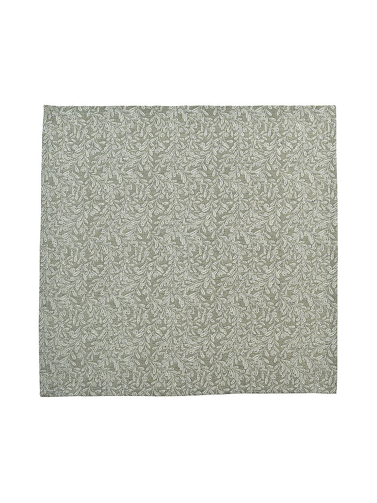 SANDER Nappe de Noël 85x85cm FRONDA LINO Sapin/Or vert foncé