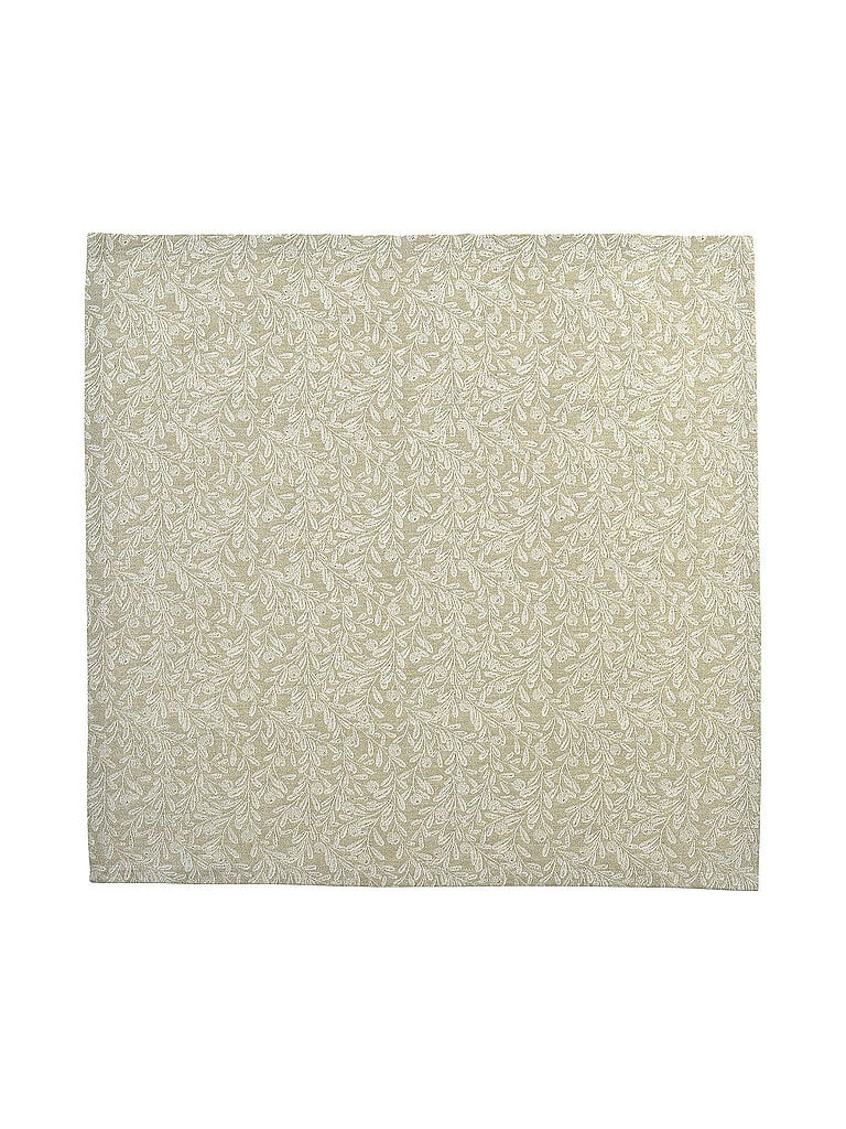 SANDER Nappe de Noël 85x85cm FRONDA LINO Beige/Or beige