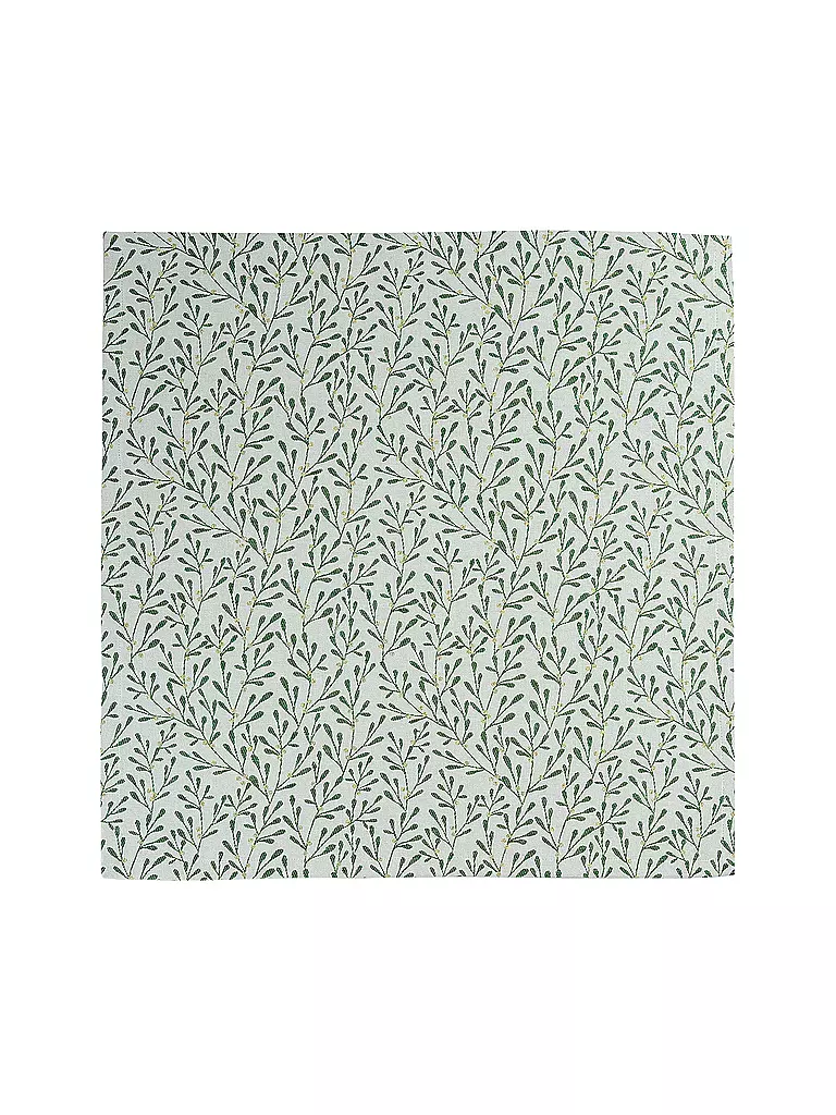 SANDER | Mitteldecke MISTY 85x85cm Ecru / Green | dunkelgrün