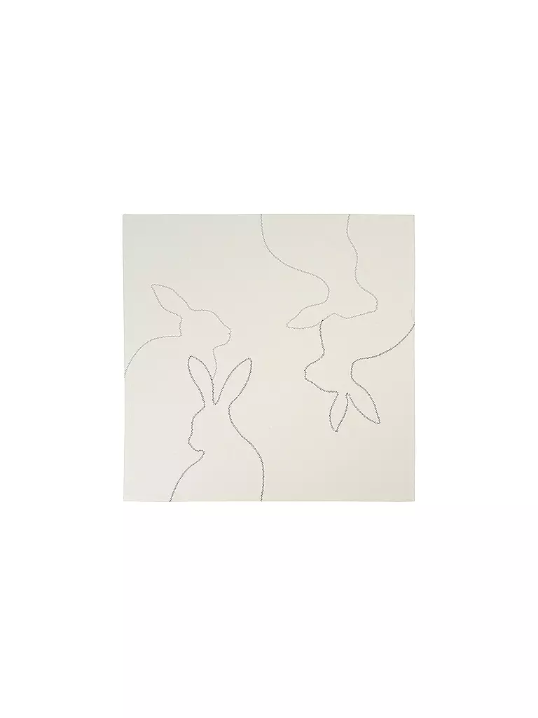SANDER | Oster Mitteldecke White Bunny 85x85cm Weiss | weiss