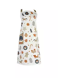 SANDER | Schürze ALL 4 X-MAS Taupe / Orange | Hellbraun