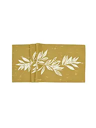 SANDER | Tischläufer BIG LEAVES 50x140cm Khaki | camel