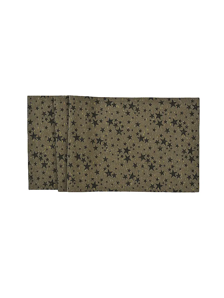 SANDER | Weichnachts Tischläufer 50x140cm STELLE D'ORO Coffee | braun
