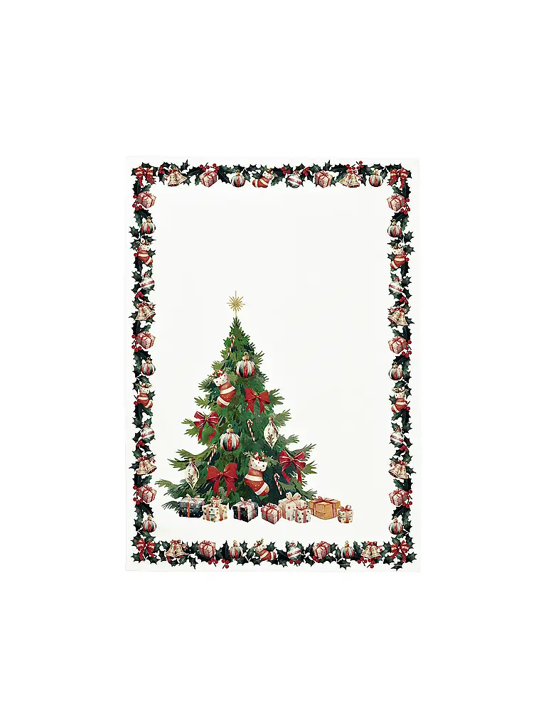 SANDER | Weihnachts Geschirrtuch 50x70cm  HAPPY TREE Original | beige
