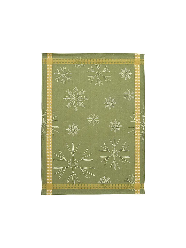 SANDER | Weihnachts Geschirrtuch 50x70cm VAIL Olive | hellgrün