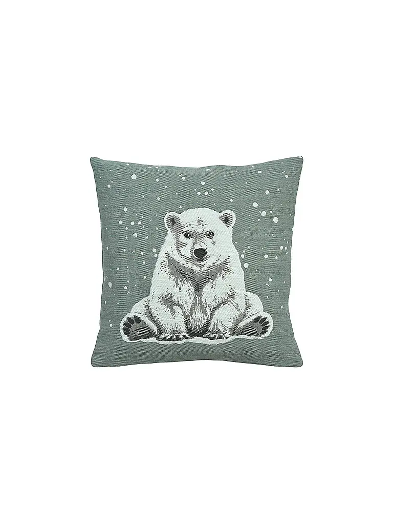 SANDER | Weihnachts Kissenhülle 45x45cm ARKTOS Blue Fox | mint