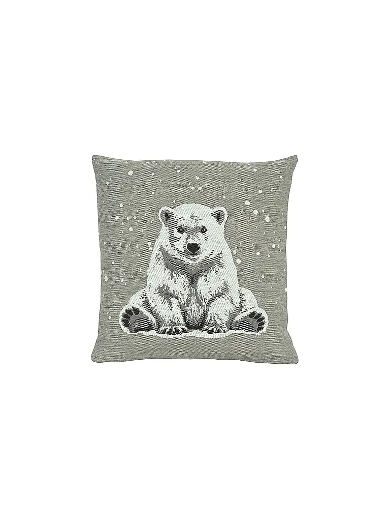 SANDER | Weihnachts Kissenhülle 45x45cm ARKTOS Rock | grau