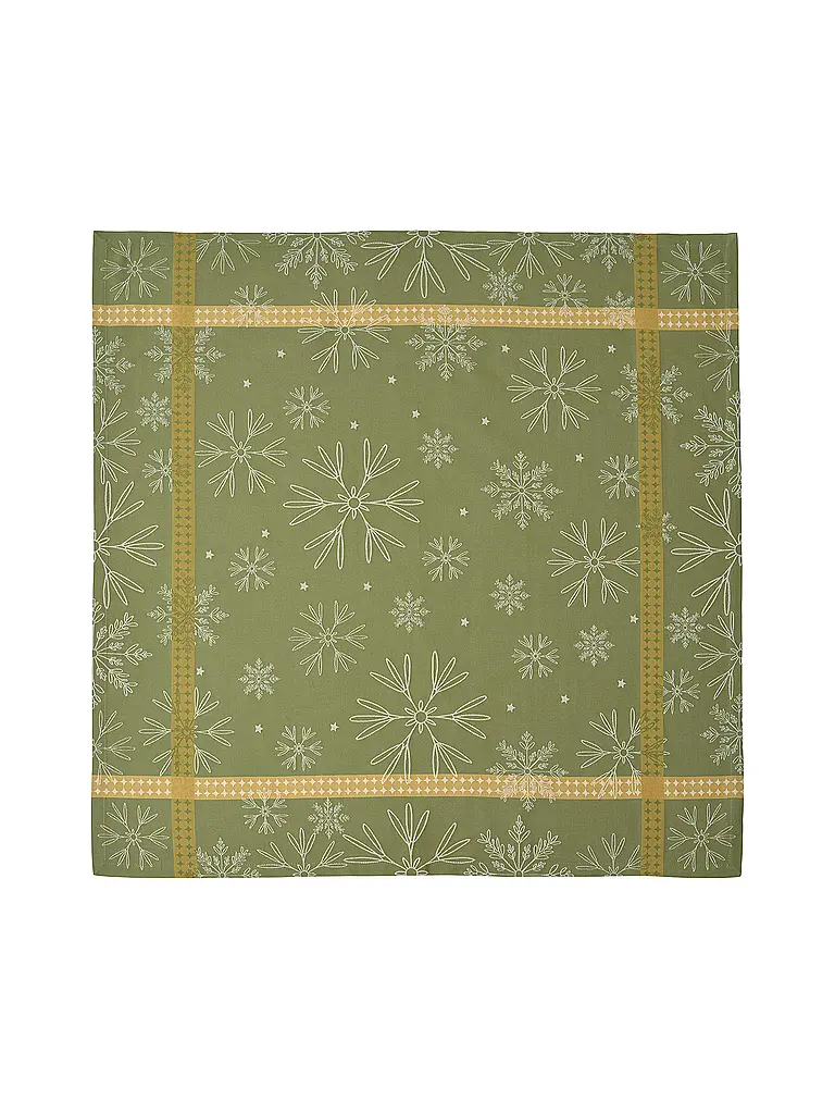 SANDER | Weihnachts Mitteldecke 100x100cm VAIL Olive | olive