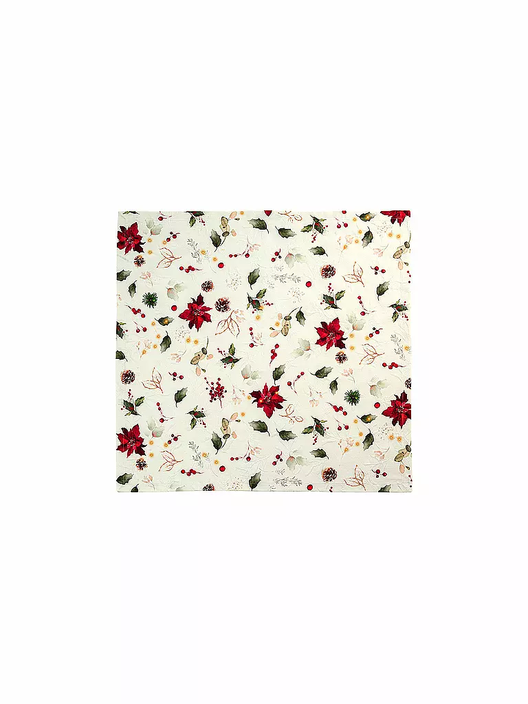 SANDER | Weihnachts Tischdecke 85x85cm Scarlett Ecru | creme